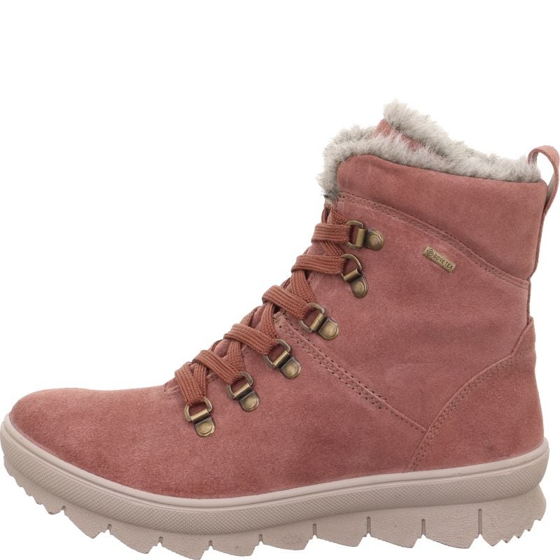 Legero NOVARA Damen Schnürboots - Material: Leder in Rosa