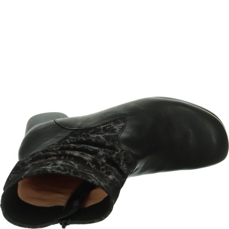 Think NANI Woman Ankle boot - Material: Leather in Black