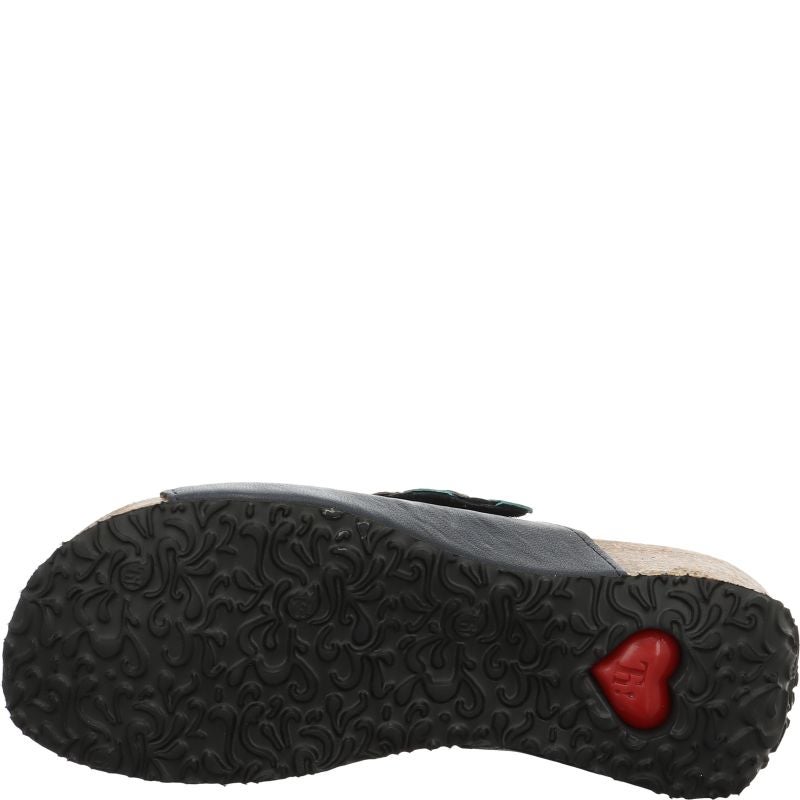 Think! MIZZI Damen Pantolette - Material: Leder in Blau
