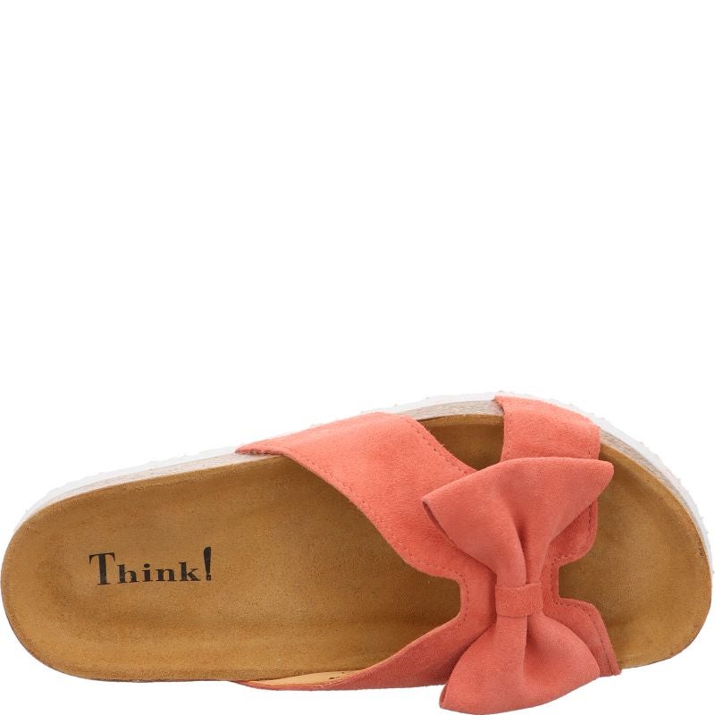 Think! CRISSI Damen Pantolette - Material: Leder in Rosa