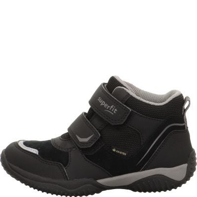 Superfit STORM Unisex, Jungen Sneaker high - Material: Leder/Sonstiges Material/Textil in Schwarz