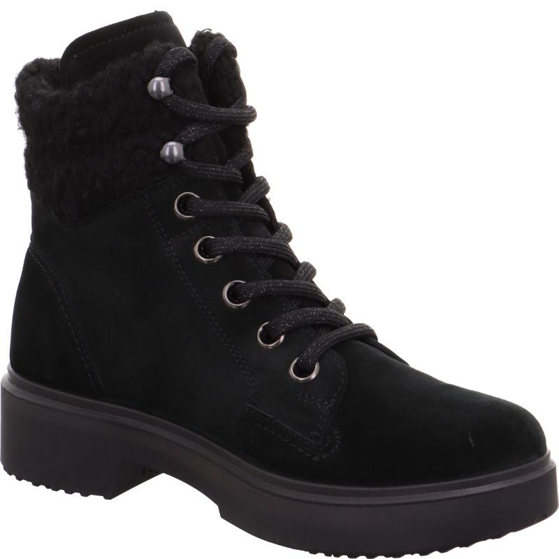 Legero ANGEL Damen Schnürboots - Material: Leder in Schwarz