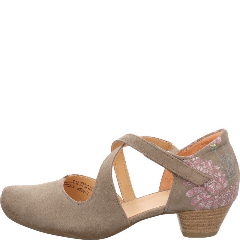 Think AIDA DAMEN Woman Pumps - Material: Leather in Grey