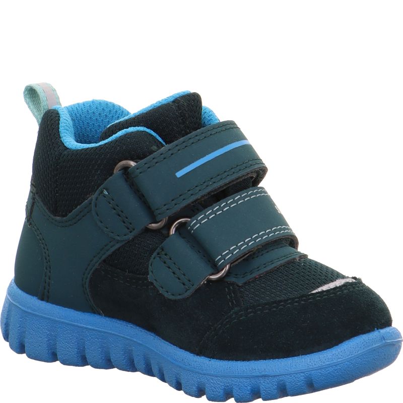 Superfit SPORT7 MINI Unisex | Jungen Sneaker high - Material: Leder/Sonstiges Material/Textil in Grün