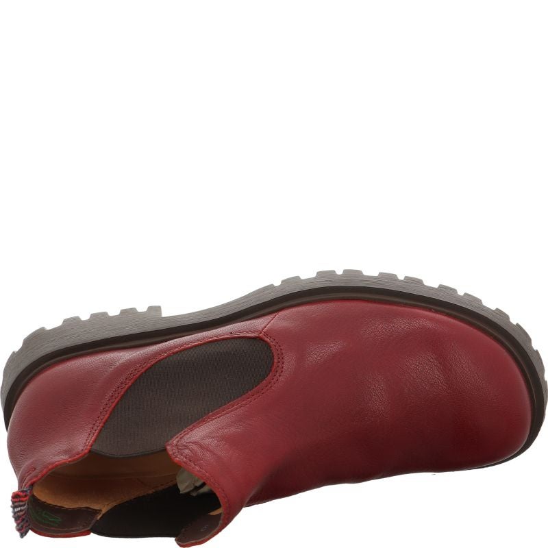 Think TRENTO Chelsea boot - Material: Leather in Red