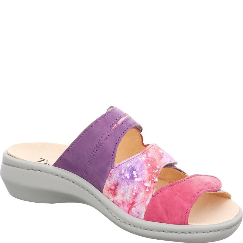 Think! CAMILLA Damen Pantolette - Material: Leder in Mehrfarbig