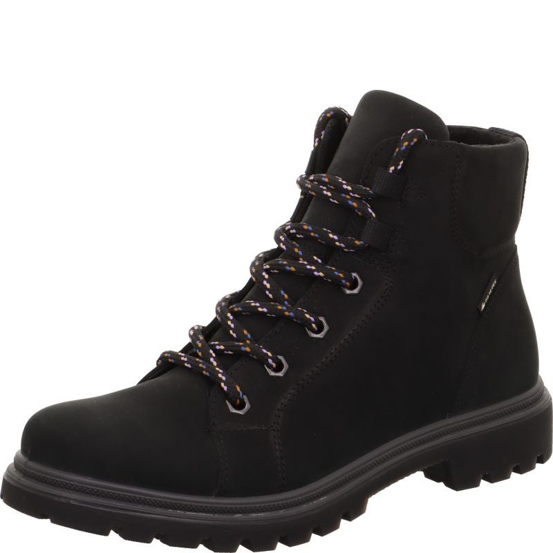 Legero MONTA Damen Schnürboots - Material: Leder in Schwarz