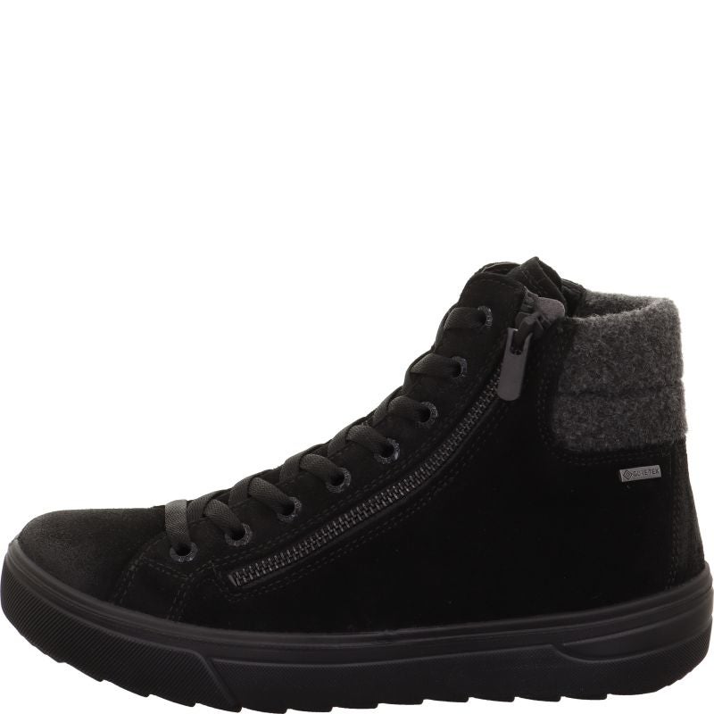 legero MILENA Damen Sneaker high - Material: Leder/Textil in Schwarz