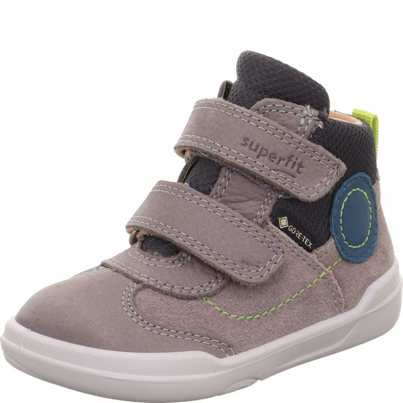 Superfit SUPERFREE Unisex | Jungen Sneaker high - Material: Leder/Textil in Grau