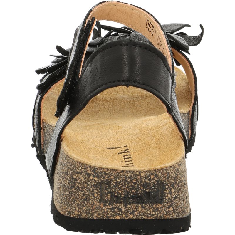 Think KOAK DAMEN Woman Strap sandal - Material: Leather in Black