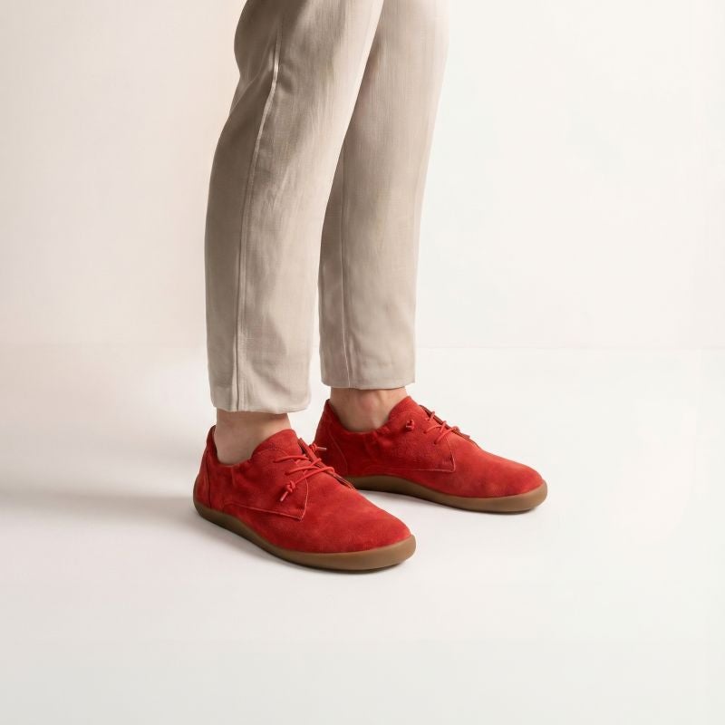 Think HAPPAT Men Sneakers low - Material: Leather in Red