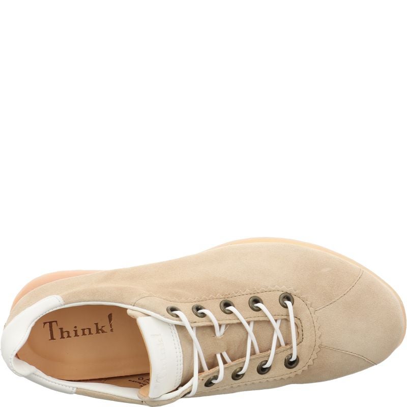 Think! ALOA Damen Sneaker low - Material: Leder in Beige