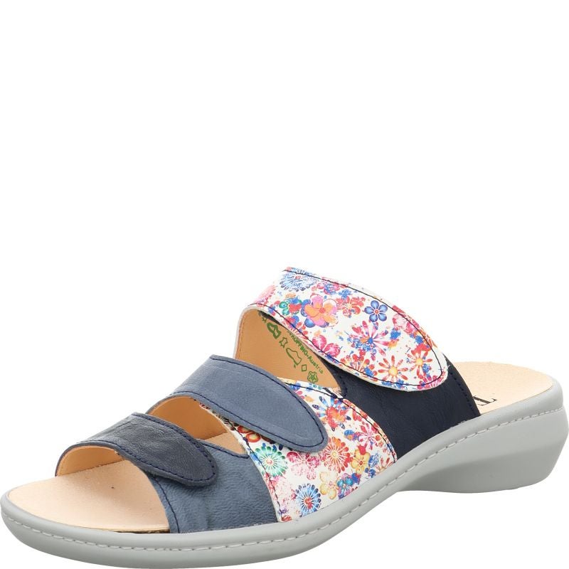Think! CAMILLA Damen Pantolette - Material: Leder in Blau