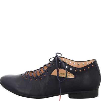 Think! GUAD2 Damen Schnürschuh - Material: Leder in Blau