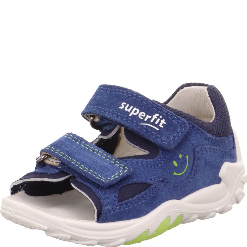superfit FLOW Jungen Sandale - Material: Leder/Textil in Blau