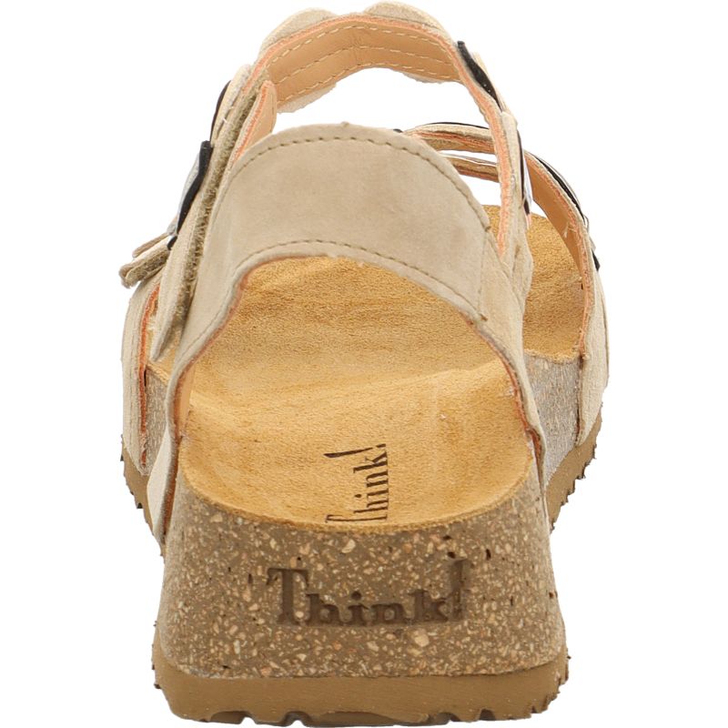 Think KOAK DAMEN Woman Strap sandal - Material: Leather in Beige