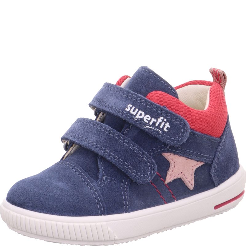 Superfit MOPPY Girls Sneakers low - Material: Leather/Textil in Blue