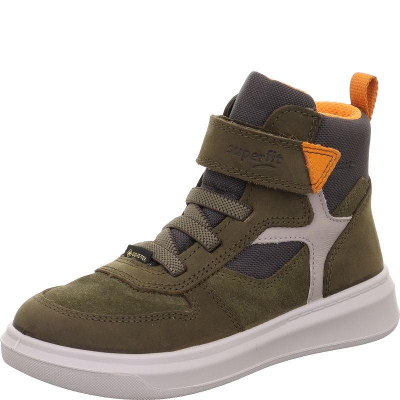 Superfit COSMO Jungen Sneaker high - Material: Leder/Textil in Grün
