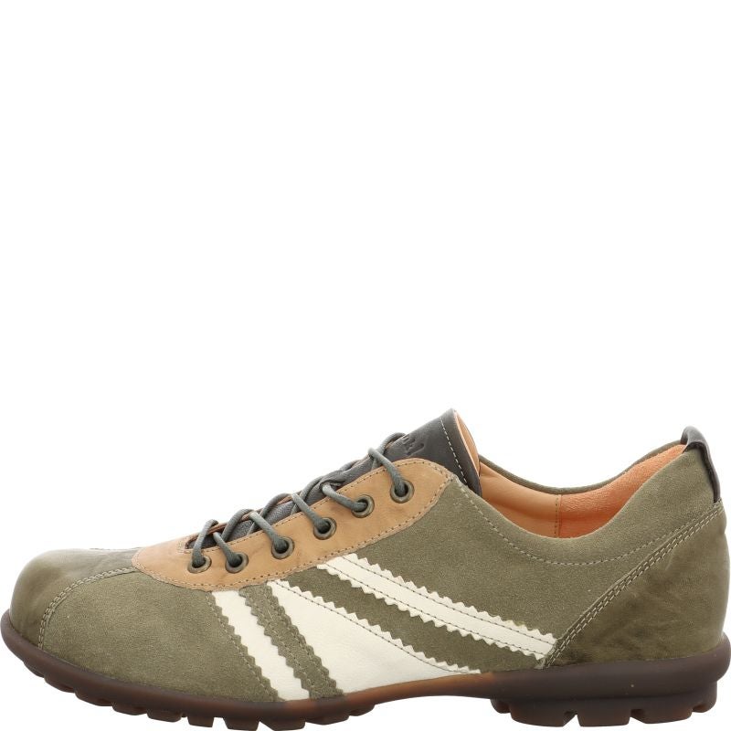 Think KONG HERREN Men Lace up shoe - Material: Leather in Green