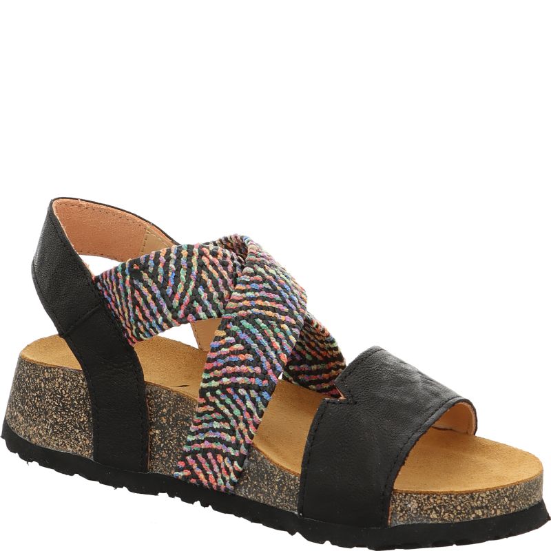 Think KOAK DAMEN Strap sandal - Material: Leather in Black