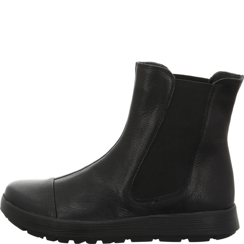 Think COMODA Woman Chelsea boot - Material: Leather in Black