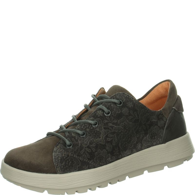 Think! COMODA Damen Schnürschuh - Material: Leder in Grau
