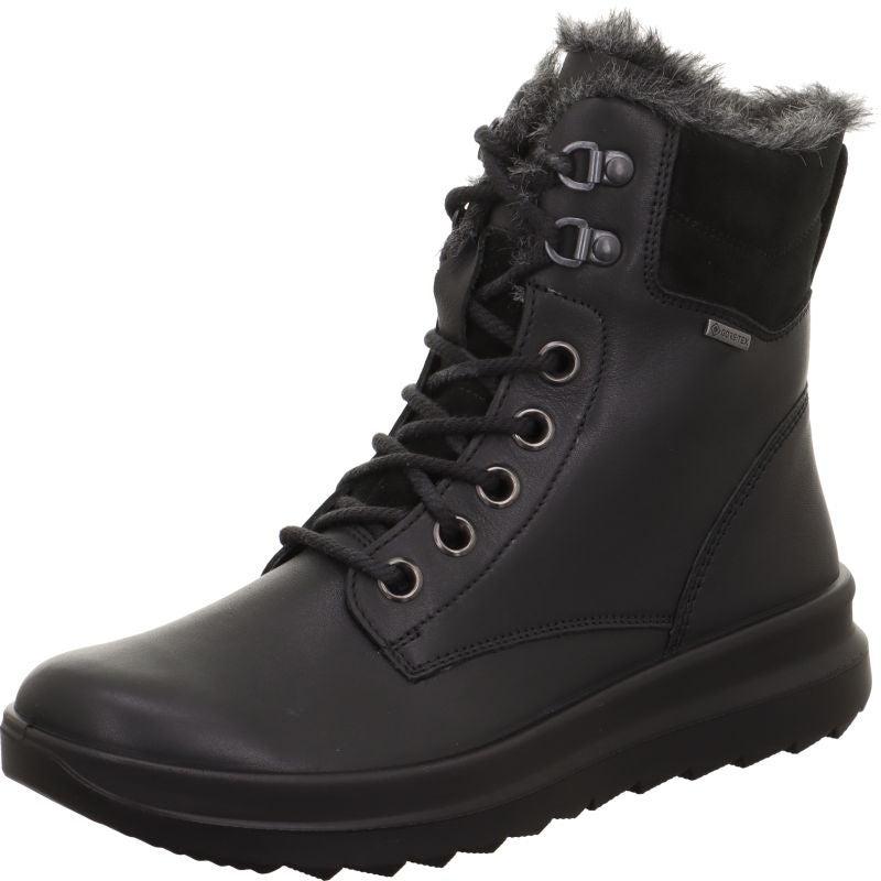 legero DREAMER Damen Schnürboots - Material: Leder in Schwarz