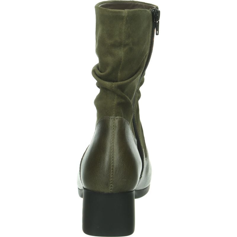 Think NANI Woman Ankle boot - Material: Leather in Olive