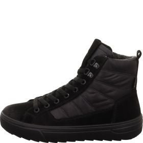 legero MILENA Damen Sneaker high - Material: Leder/Textil in Schwarz