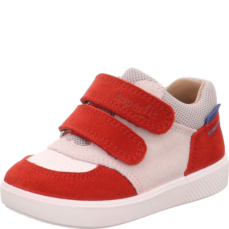 Superfit SUPIES Jungen Sneaker low - Material: Leder/Sonstiges Material/Textil in Rot