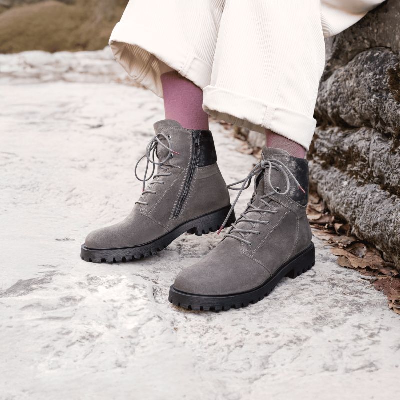 Think! TRENTO Damen Stiefelette - Material: Leder in Grau