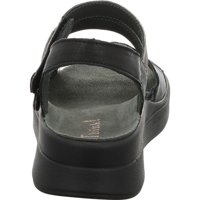 Think MEGGIE Strap sandal - Material: Leather in Black