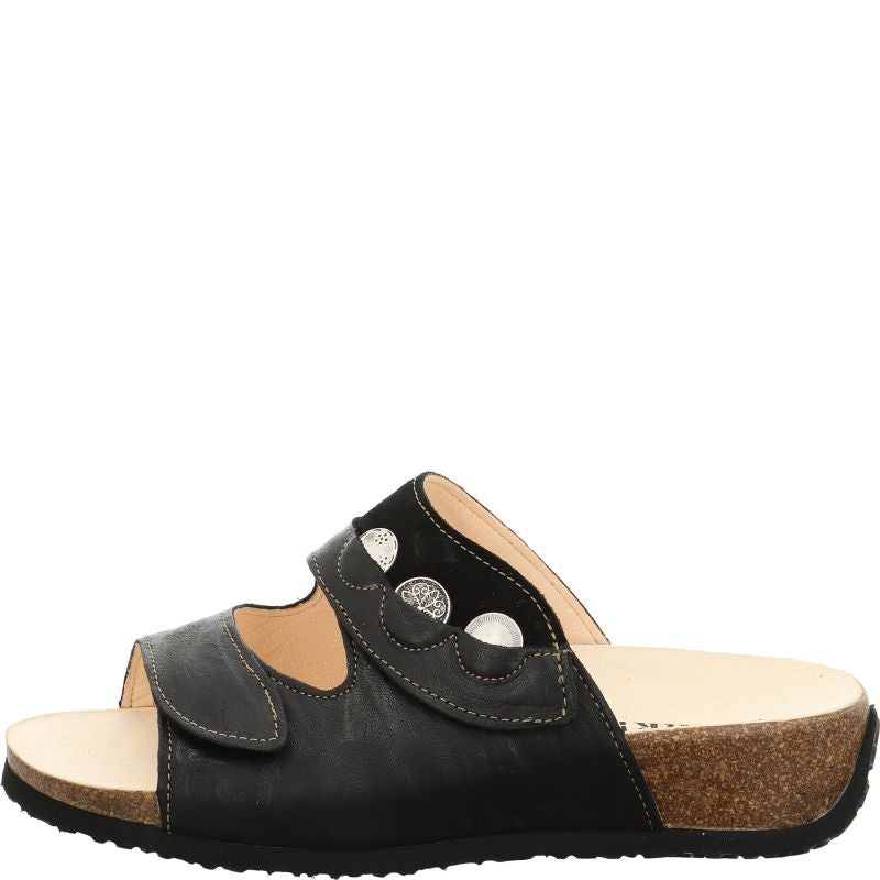 Think MIZZI DAMEN Woman Mules - Material: Leather in Black