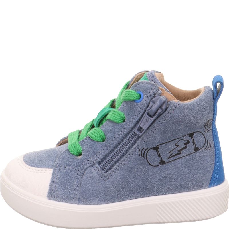 Superfit SUPIES Jungen Sneaker high - Material: Leder/Textil in Blau