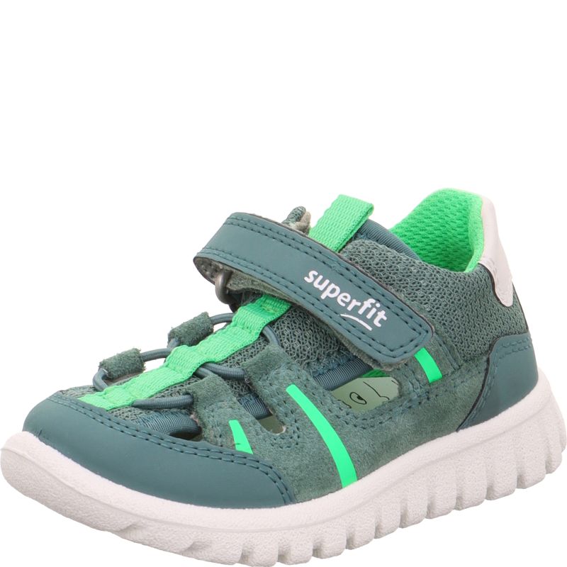 Superfit SPORT7 MINI Sneaker low - Material: Leder/Sonstiges Material/Textil in Grün