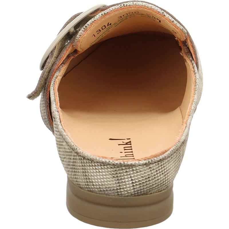 Think! GAUDI Damen Pantolette - Material: Leder in Grau