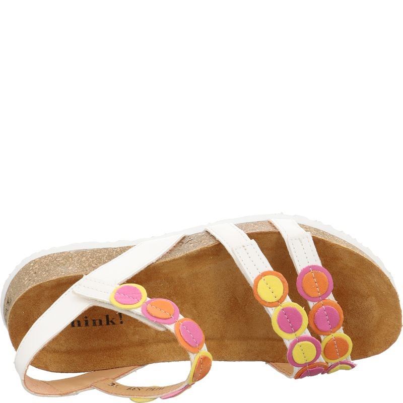 Think KOAK DAMEN Woman Strap sandal - Material: Leather in White