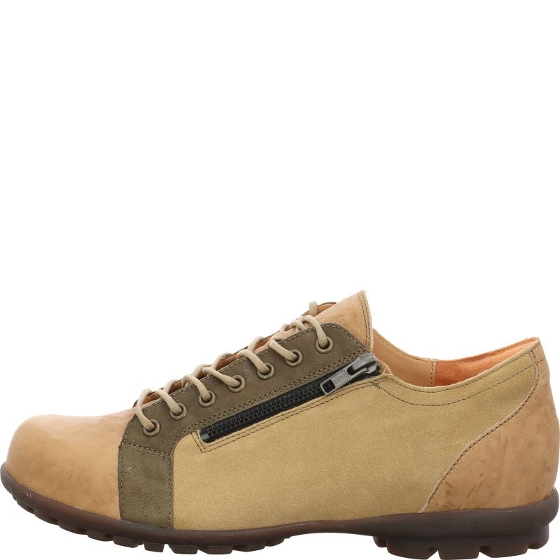 Think KONG HERREN Lace up shoe - Material: Leather in Beige