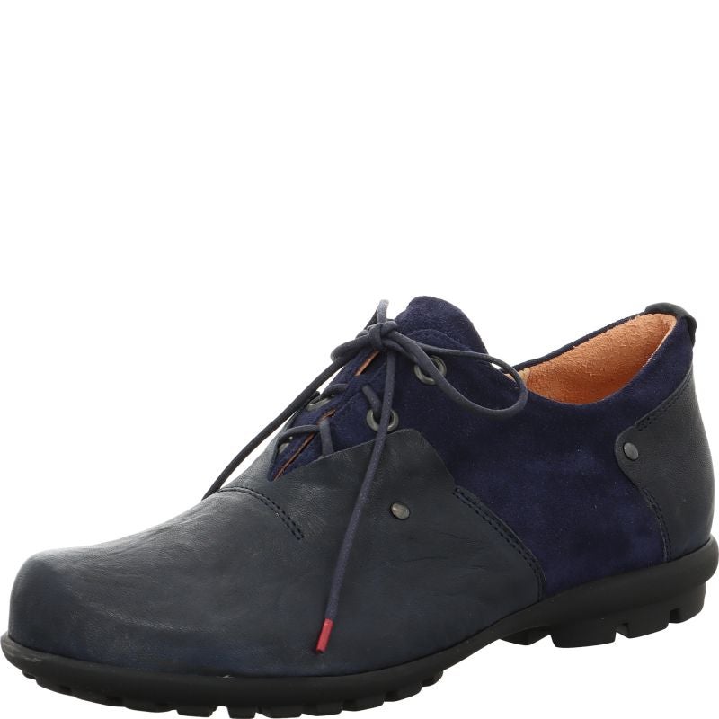 Think KONG HERREN Men Lace up shoe - Material: Leather in Blue