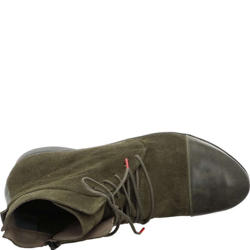 Think! GUAD2 Damen Stiefelette - Material: Leder in Oliv