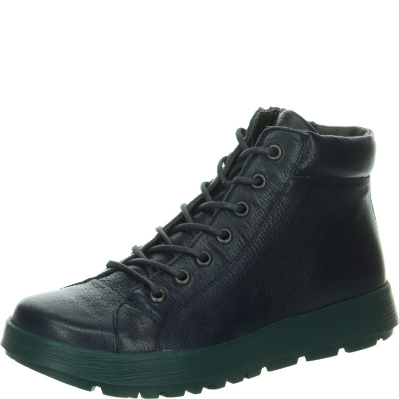 Think COMODA Woman Ankle boot - Material: Leather in Blue