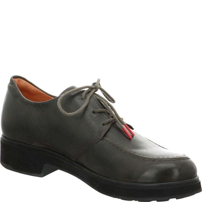 Think COGITA Woman Lace up shoe - Material: Leather in Olive