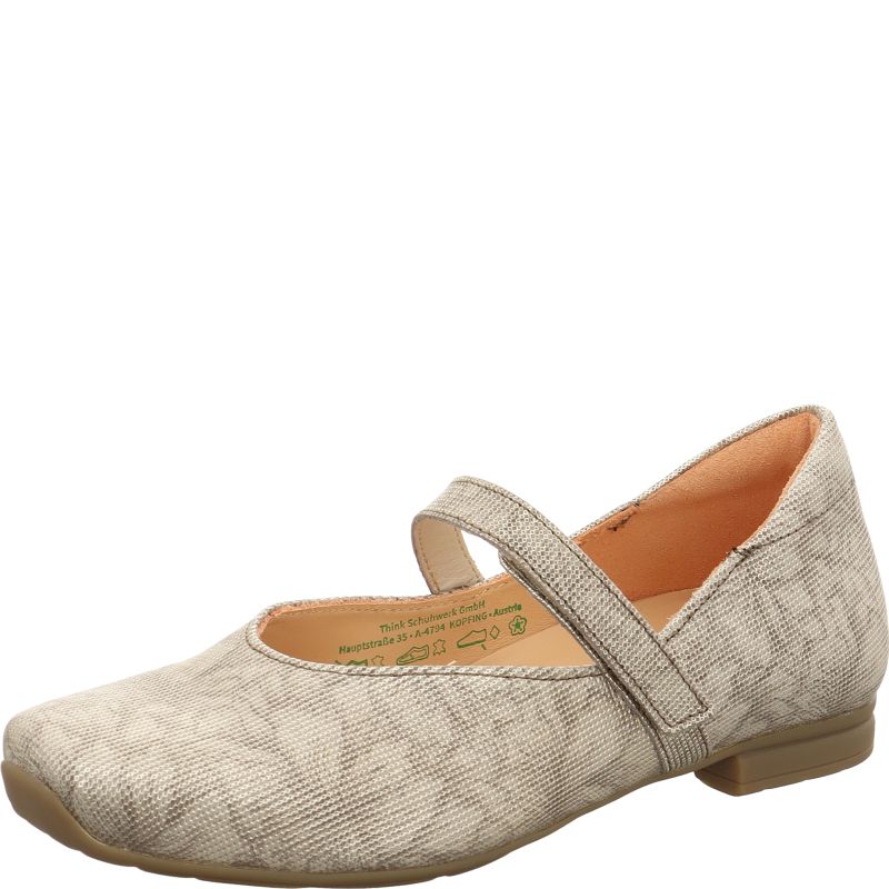 Think GAUDI Ballerina - Material: Leather in Grey