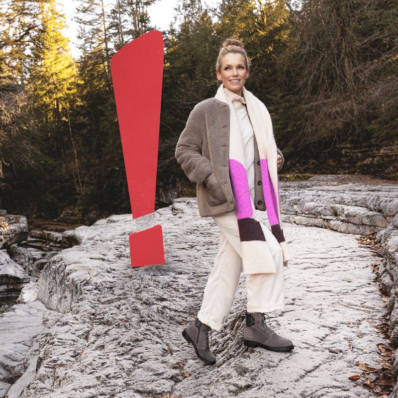 Think! TRENTO Damen Stiefelette - Material: Leder in Grau