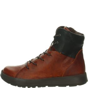 Think COMODA Woman Lace-up boot - Material: Leather in Brown