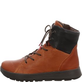 Think COMODA Woman Lace-up boot - Material: Leather in Brown