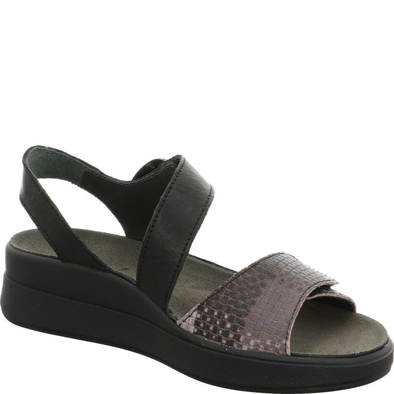 Think MEGGIE Woman Strap sandal - Material: Leather in Multi Colour