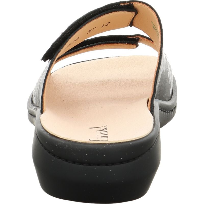 Think! CAMILLA Damen Pantolette - Material: Leder in Schwarz