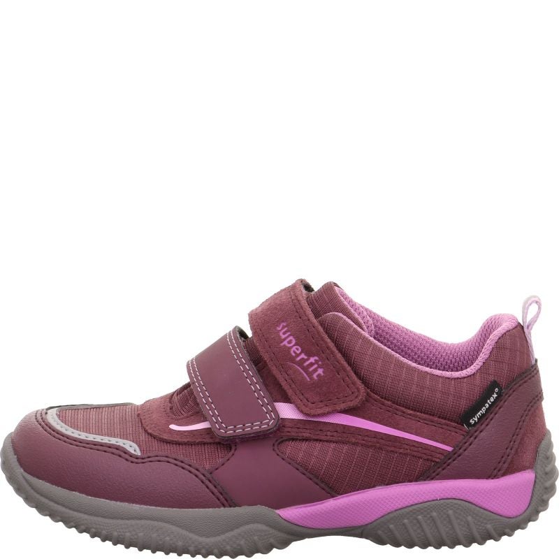 Superfit STORM Mädchen Sneaker low - Material: Leder/Sonstiges Material/Textil in Rot