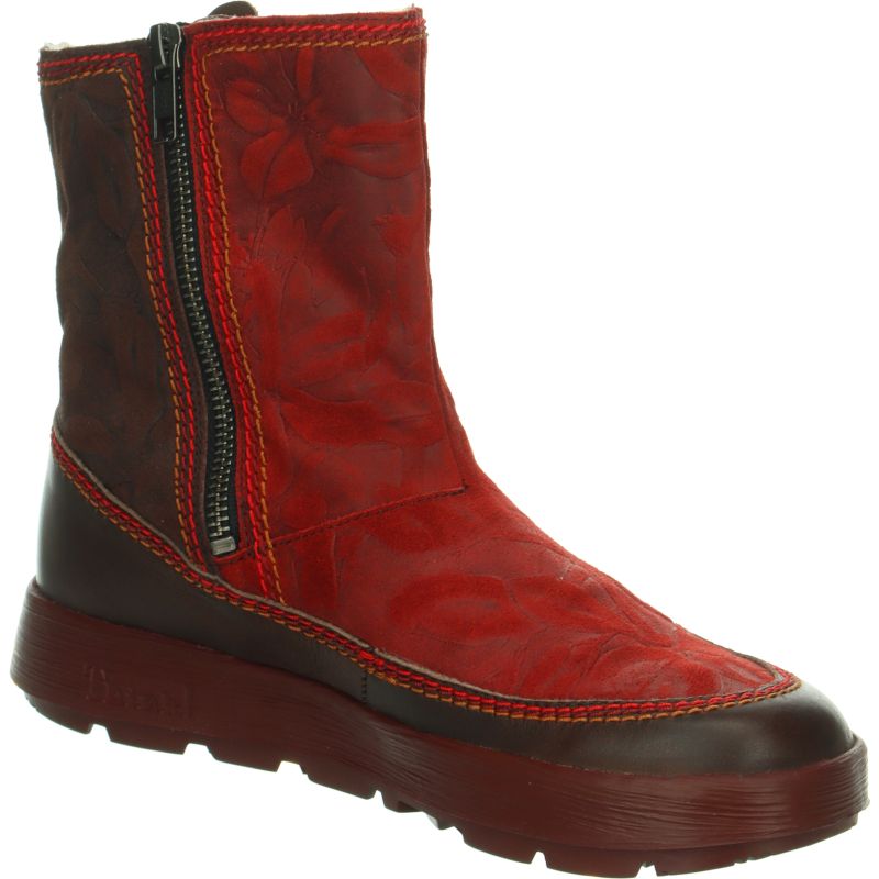 Think! COMODA Damen Stiefelette - Material: Leder in Rot